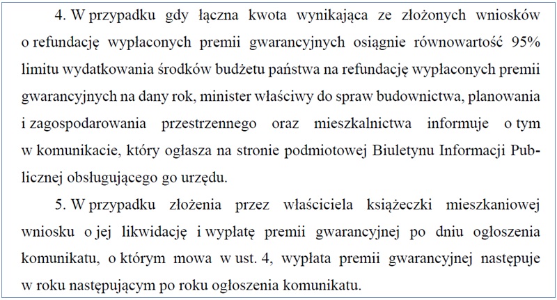 Książeczka mieszkaniowa limit środków